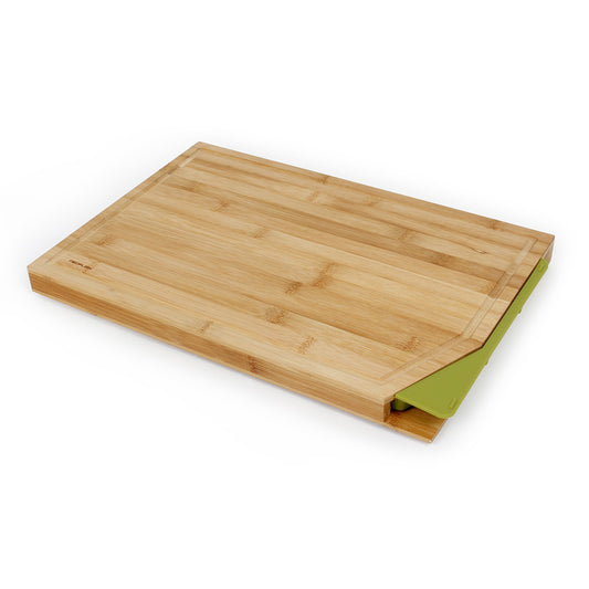 Cut2Tray 18 inches Bamboo Cutting Board with Tray, Green