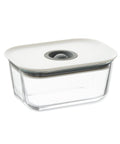 Clik Glass Food Storage, Rectangular, 27oz, White Lid