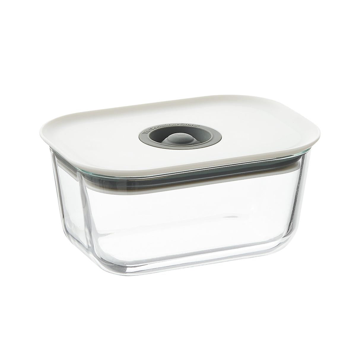 Clik Glass Food Storage, Rectangular, 2 Size, White Lid – Neoflam