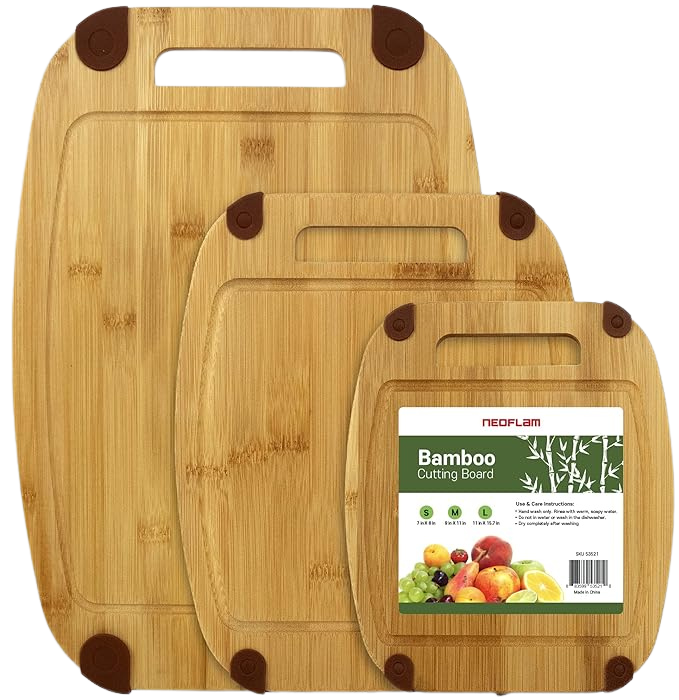 Biju 3pc Bamboo S/M/L with Silicon feet – Neoflam