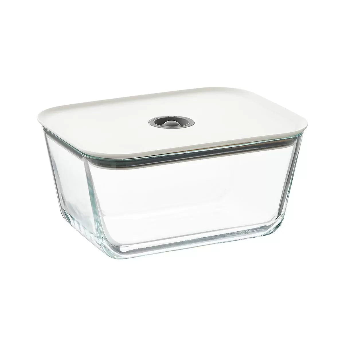 Clik Glass Food Storage, Rectangular, 47oz, White Lid