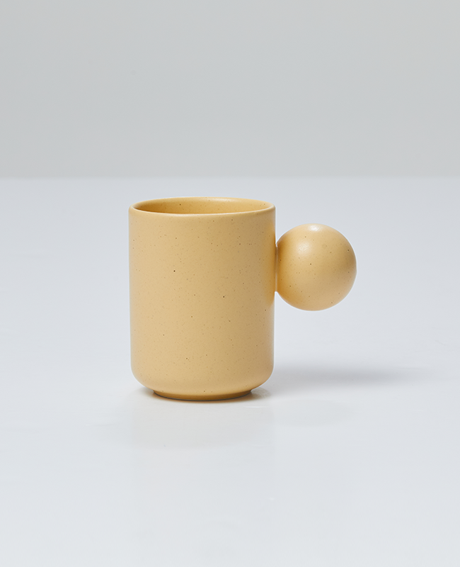 Better Finger Ceramic Ball Mug - Yellow