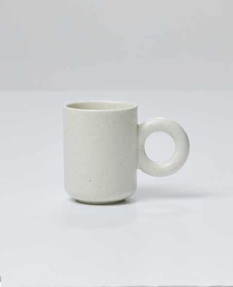 Better Finger Ceramic Ring Mug- White