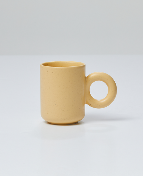 Better Finger Ceramic Ring Mug- Yellow