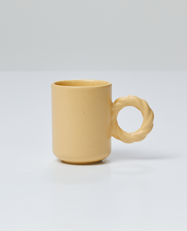 Better Finger Ceramic Twist Mug - Yellow