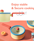 Neoflam cookware with stable handles, designed for secure and safe cooking.