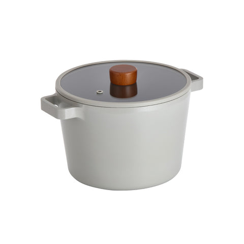 FIKA Reserve 4.9QT Deep Stock Pot, Glass Lid ( 8.7" / 22cm)