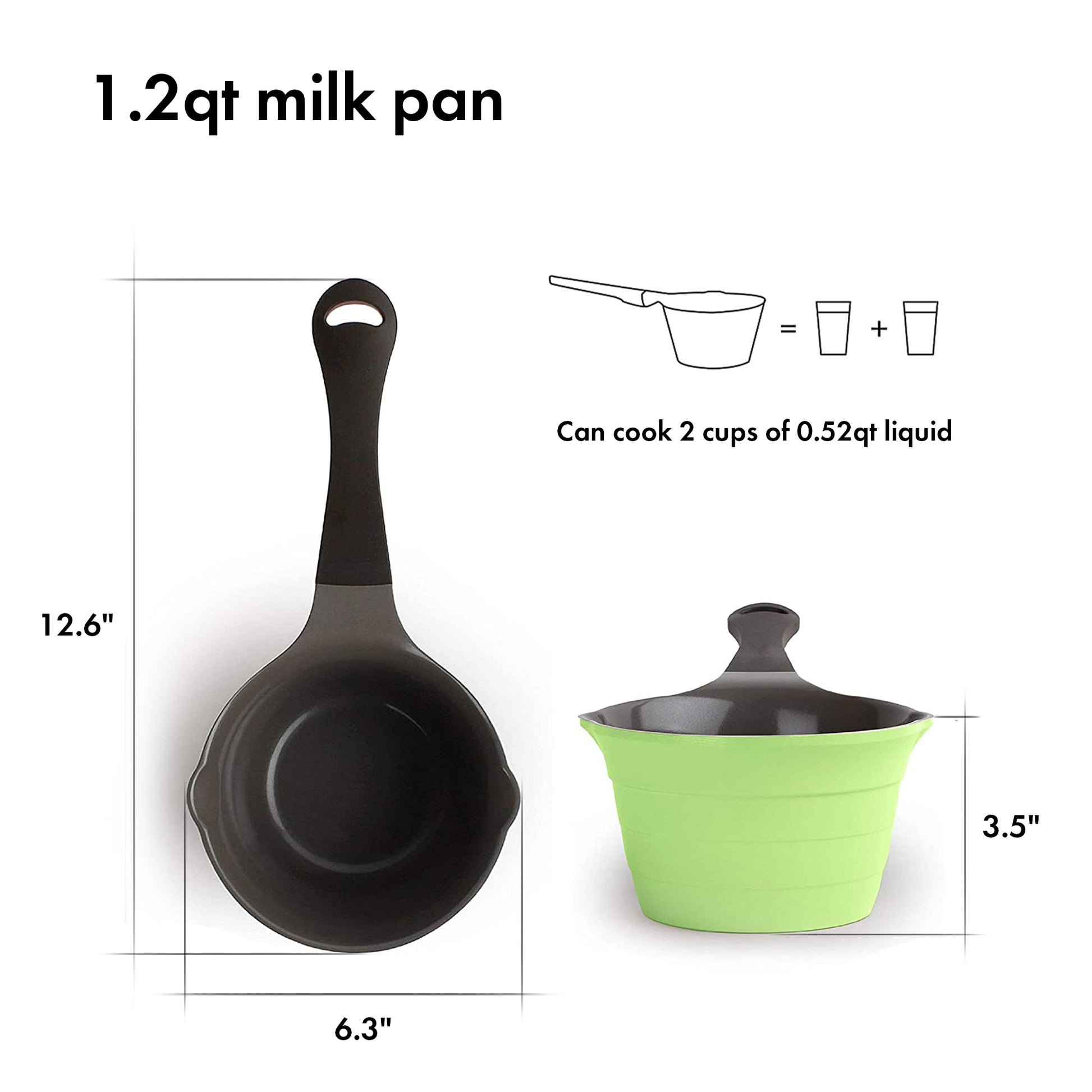 Eela 1.2QT Milk Pan - Green