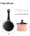 Eela 1.2QT Milk Pan - Pink