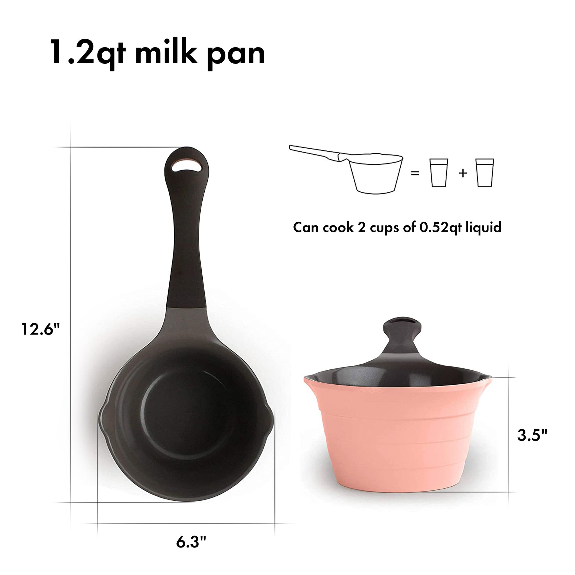 Eela 1.2QT Milk Pan - Pink