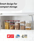Smart Seal Food Storage, Square, 8PCs Set, Black Lid