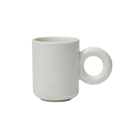 Better Finger Ceramic Ring Mug - White