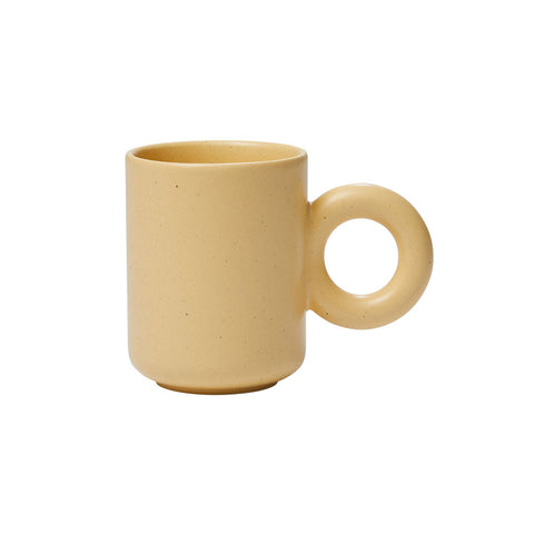 Better Finger Ceramic Ring Mug - Yellow