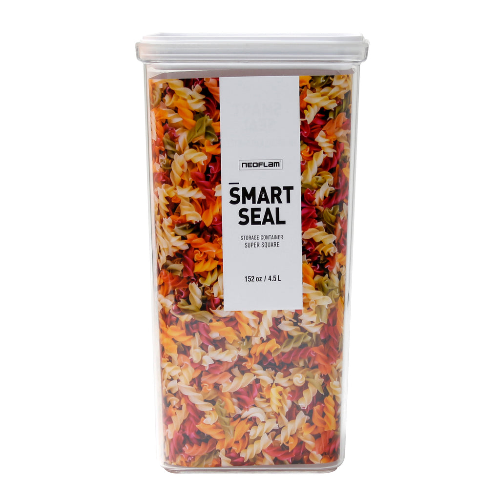 Smart Seal - Large Square 4.7QT (4.5L)  White Lid, Food Storage