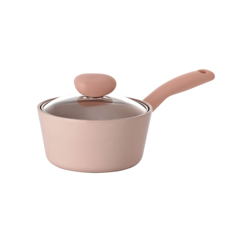 Retro Sherbet 1.9qt(1.8L) Ceramic Saucepan, Glass Lid