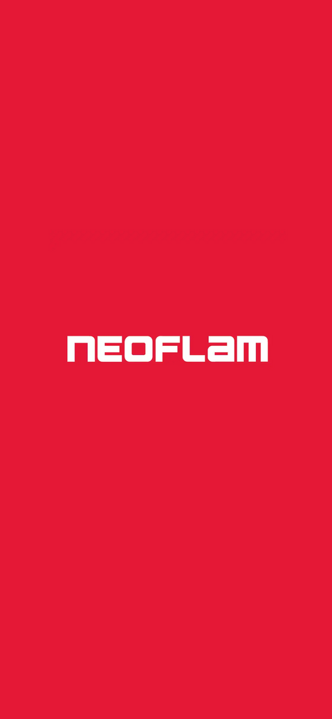Neoflam Official Logo with red background
