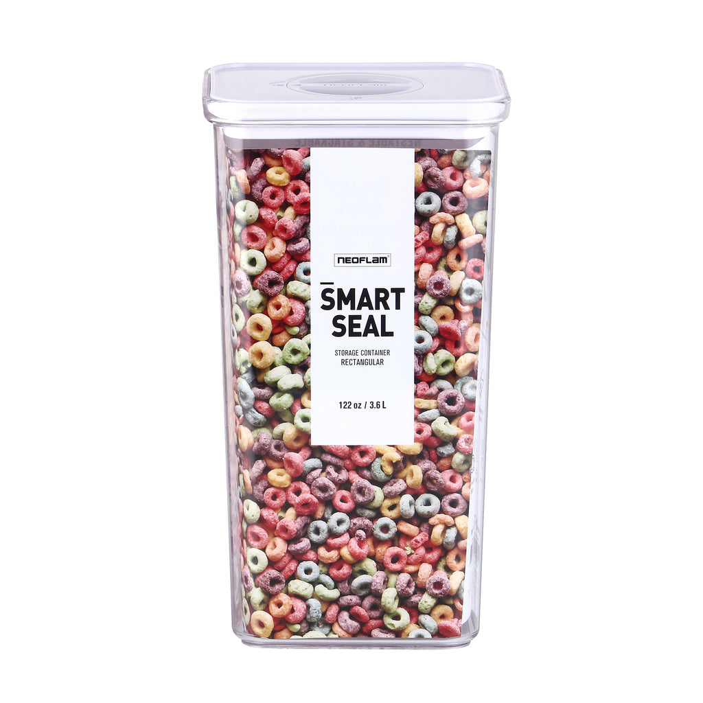 Neoflam Smart Seal - Rectangular 3.8QT (3.6L) White Lid, Food Storage
