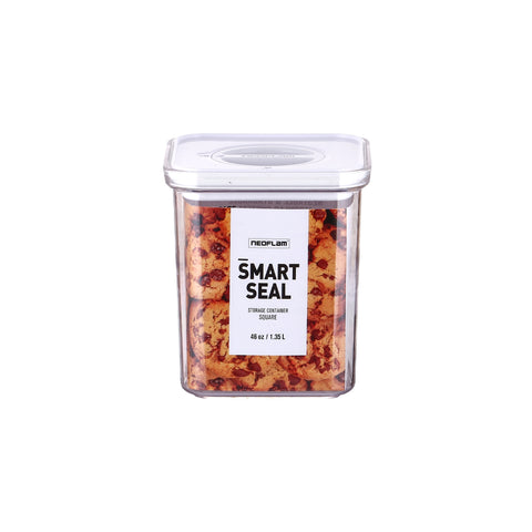 Neoflam Smart Seal - Square 1.4QT (1.35L) w/ White Lid, Food Storage