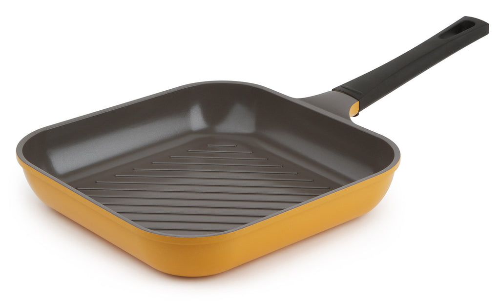 Mitra 11" Square Grill Pan in Corn Yellow