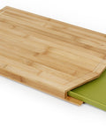 Cut2Tray 18 inches Bamboo Cutting Board with Tray, Green - Cutting Board