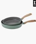Retro demer Fry pan and Wok pan 2pc Set