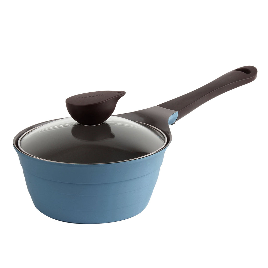 Eela 1.9QT Saucepan with Glass lid - Cast Aluminum Cookware