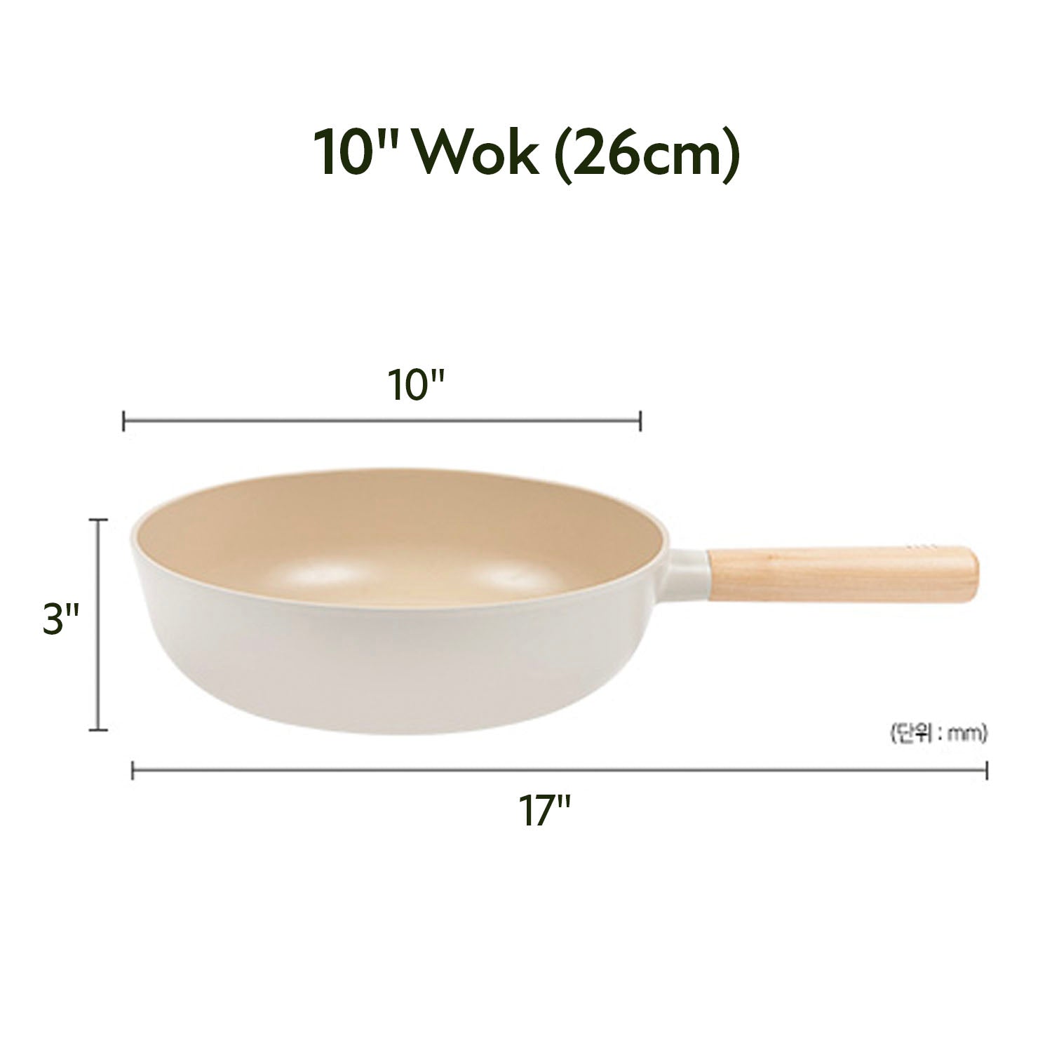 Neoflam Fika IH Induction Nonstick Frying Pan, Wok Dishwasher Safe No PFOA White