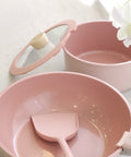 MIDAS Plus FIKA collection Pink 7pc set (Wok, Frypan and Pot w/ detachable Handle)